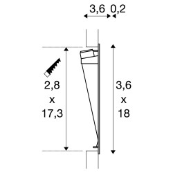 NOTAPO, encastré mural intérieur, 18 cm, blanc mat, LED, 2,2W, 3000K