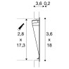 NOTAPO, encastré mural intérieur, 18 cm, blanc mat, LED, 2,2W, 3000K