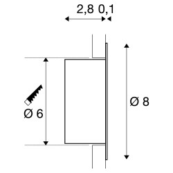 WORO, encastré mural intérieur, blanc mat, LED, 1,1W, 2700K