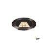 DASAR® 270, encastré de sol extérieur, asymétrique, rond, noir mat/inox brossé, LED, 30W, 3000K, IP65