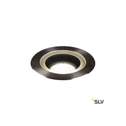 DASAR® 270, encastré de sol extérieur, symétrique, rond, noir mat/inox brossé, LED, 30W, 3000K, IP65