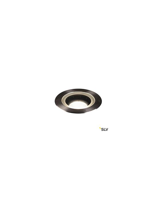 DASAR® 270, encastré de sol extérieur, symétrique, rond, noir mat/inox brossé, LED, 30W, 3000K, IP65
