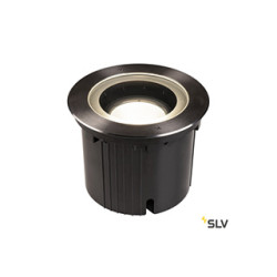 DASAR® 270, encastré de sol extérieur, symétrique, rond, noir mat/inox brossé, LED, 30W, 3000K, IP65