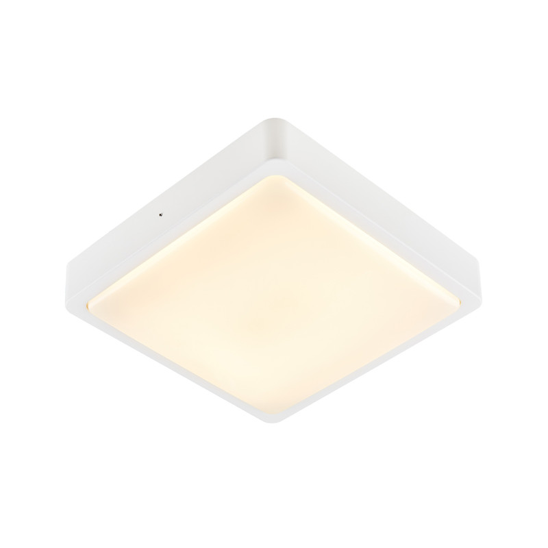 AINOS SENSOR, applique et plafonnier extérieur, carré, blanc, LED, 18W, 3000K/4000K, IP65, détecteur de mouvement