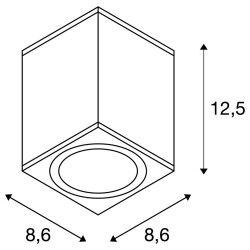 ENOLA, plafonnier extérieur, carré, S, anthracite, LED, 9W, 3000K/4000K, IP65
