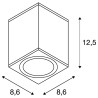 ENOLA, plafonnier extérieur, carré, S, anthracite, LED, 9W, 3000K/4000K, IP65