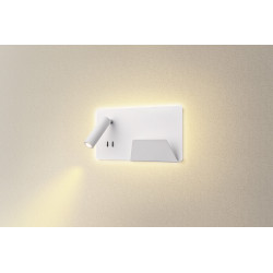 SOMNILA SPOT, applique intérieure, liseuse, version droite, blanc, LED, 13W, 3000K, avec port USB