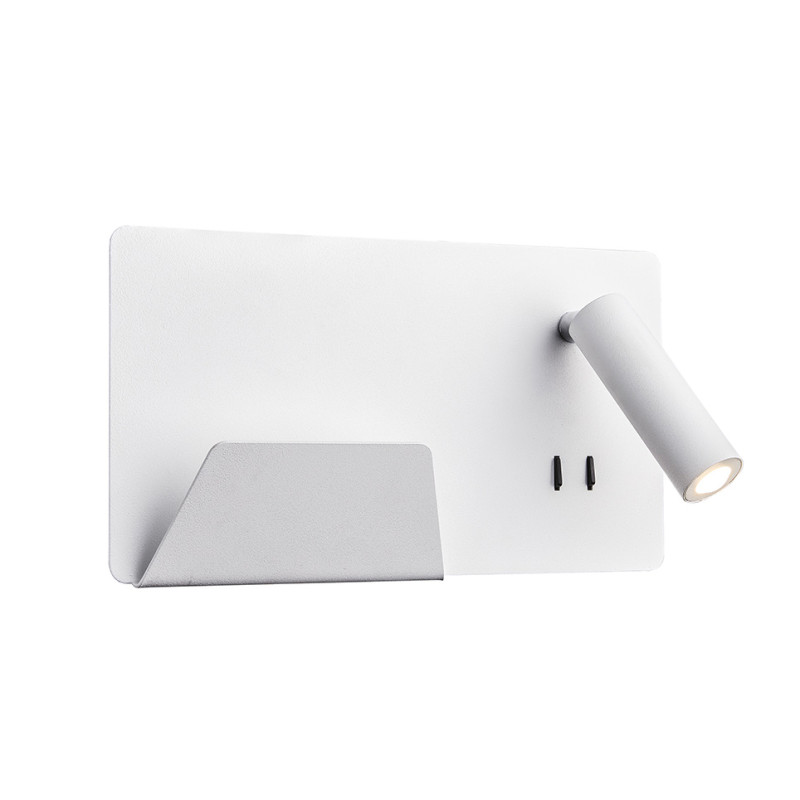 SOMNILA SPOT, applique intérieure, liseuse, version gauche, blanc, LED, 13W, 3000K, avec port USB