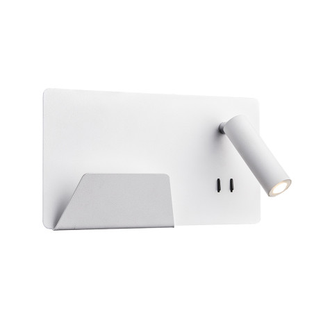 SOMNILA SPOT, applique intérieure, liseuse, version gauche, blanc, LED, 13W, 3000K, avec port USB