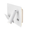 SOMNILA SPOT, applique intérieure, liseuse, version gauche, blanc, LED, 13W, 3000K, avec port USB