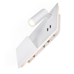 SOMNILA SPOT, applique intérieure, liseuse, version gauche, blanc, LED, 13W, 3000K, avec port USB