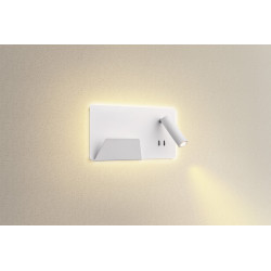 SOMNILA SPOT, applique intérieure, liseuse, version gauche, blanc, LED, 13W, 3000K, avec port USB