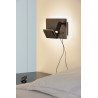 SOMNILA SPOT, applique intérieure, liseuse, version gauche, noir, LED, 13W, 3000K, avec port USB