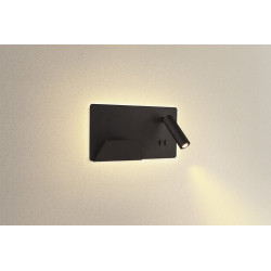 SOMNILA SPOT, applique intérieure, liseuse, version gauche, noir, LED, 13W, 3000K, avec port USB