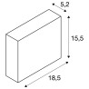 QUAD FRAME 19, applique intérieure, blanc, LED, 11W, 2700K/3000K, variable Triac