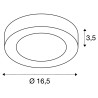 SENSER 18, plafonnier intérieur, rond, blanc mat, LED, 12W, 3000K, variable Triac