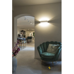 LOGS IN L, applique intérieure, aluminium/blanc, LED, 17W, 3000K, variable Triac