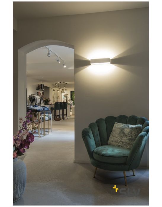 LOGS IN L, applique intérieure, aluminium/blanc, LED, 17W, 3000K, variable Triac