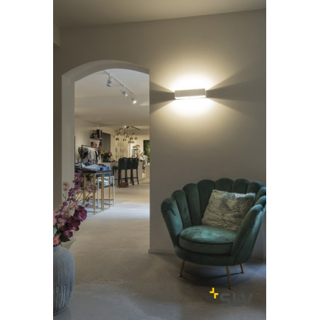 LOGS IN L, applique intérieure, aluminium/blanc, LED, 17W, 3000K, variable Triac