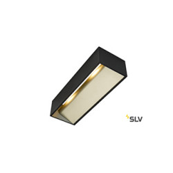 LOGS IN L, applique intérieure, noir/laiton, LED 17W, 3000K, variable Triac