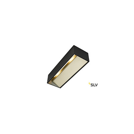 LOGS IN L, applique intérieure, noir/laiton, LED 17W, 3000K, variable Triac