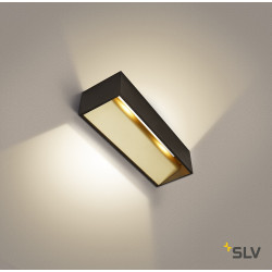 LOGS IN L, applique intérieure, noir/laiton, LED 17W, 3000K, variable Triac