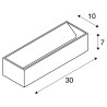LOGS IN L, applique intérieure, noir/laiton, LED 17W, 3000K, variable Triac