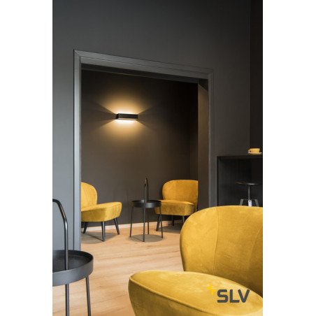 applique intérieure LOGS IN L, aluminium/blanc, LED 19W, 2000-3000K, Dim-to-warm