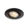 EASY-INSTALL QPAR51, encastré de plafond intérieur, rond, noir, GU10/QPAR51, 20W max