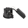 EASY-INSTALL QPAR51, encastré de plafond intérieur, rond, noir, GU10/QPAR51, 20W max
