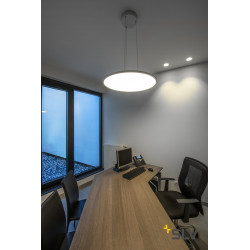 PANEL 60 SLV, suspension intérieure, gris argent, LED 42W, 4000K, variable Dali