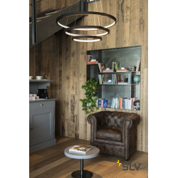 ONE TRIPLE, suspension intérieure, noir mat, LED 65W, 3000/4000K, variable Dali