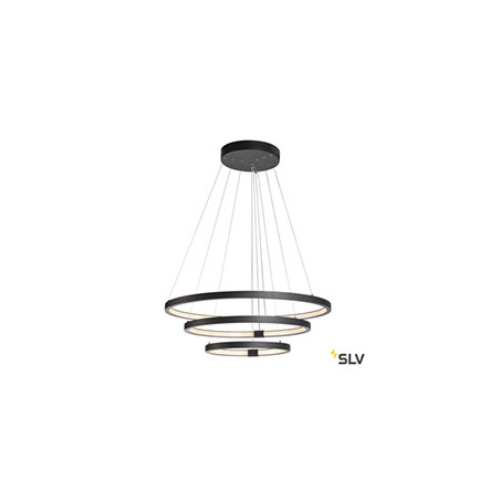 ONE TRIPLE, suspension intérieure, noir mat, LED 65W, 3000/4000K, variable Dali