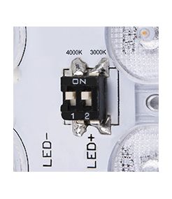 AINOS, applique et plafonnier extérieur carré blanc, LED 17W, 3000K/4000K, IP65
