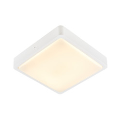 AINOS, applique et plafonnier extérieur carré blanc, LED 17W, 3000K/4000K, IP65