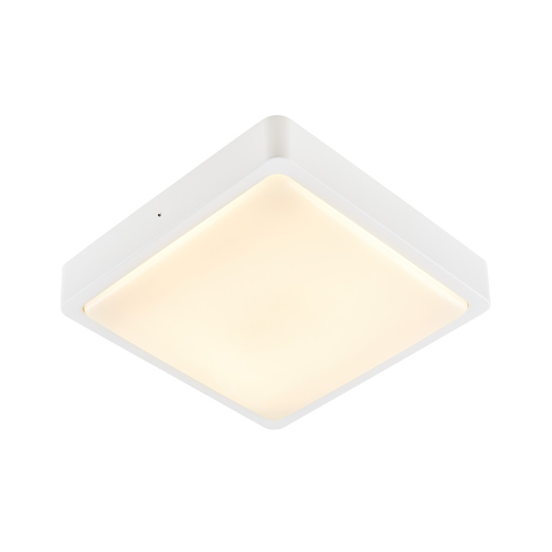 AINOS, applique et plafonnier extérieur carré blanc, LED 17W, 3000K/4000K, IP65