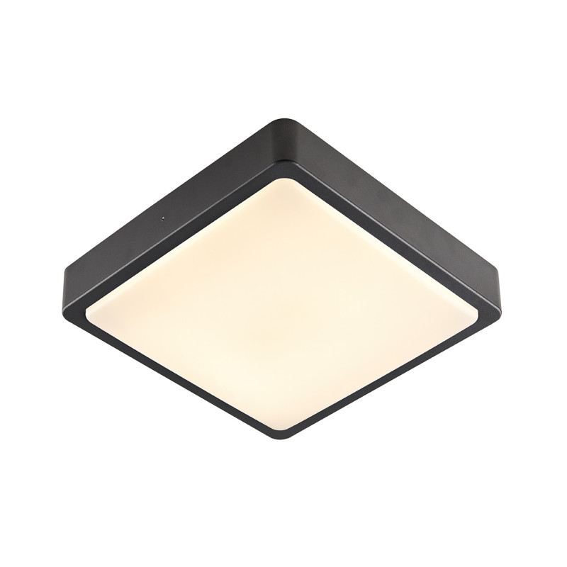 applique et plafonnier extérieur AINOS, carré, anthracite, LED 17W, 3000K/4000K, IP65