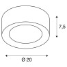 FERA 25, plafonnier intérieur noir mat, LED19,5W, 3000/4000K, variable Dali