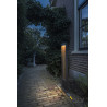 FLATT 100, borne extérieure anthracite/imitation bois, LED 9,7W, 3000/4000K, IP65