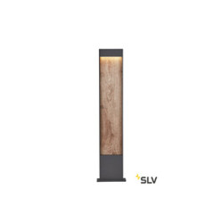FLATT 100, borne extérieure anthracite/imitation bois, LED 9,7W, 3000/4000K, IP65