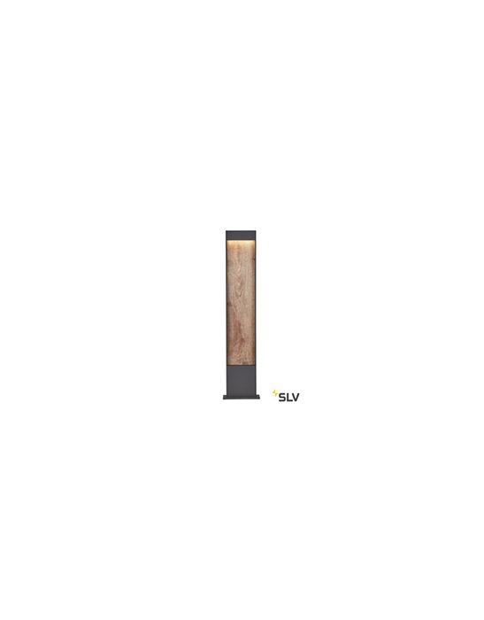 FLATT 100, borne extérieure anthracite/imitation bois, LED 9,7W, 3000/4000K, IP65