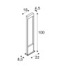FLATT 100, borne extérieure slv anthracite, LED 9,7W, 3000/4000K, IP65