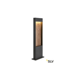 FLATT 65, borne extérieure, anthracite/imitation bois, LED, 9,7W, 3000/4000K, IP65