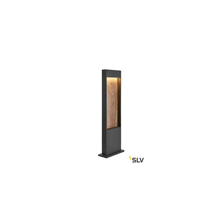 FLATT 65, borne extérieure, anthracite/imitation bois, LED, 9,7W, 3000/4000K, IP65