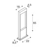 FLATT 65, borne extérieure, anthracite/imitation bois, LED, 9,7W, 3000/4000K, IP65