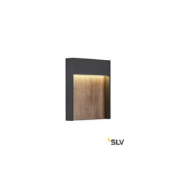 FLATT, applique extérieure, anthracite/imitation bois, LED, 14W, 3000/4000K, IP65