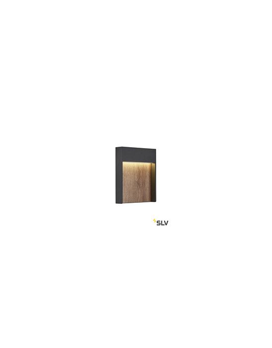 FLATT, applique extérieure, anthracite/imitation bois, LED, 14W, 3000/4000K, IP65