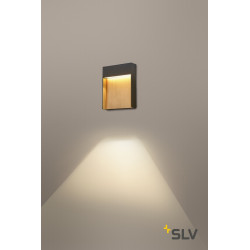 FLATT, applique extérieure, anthracite/imitation bois, LED, 14W, 3000/4000K, IP65