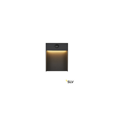 FLATT SENSOR, applique extérieure anthracite, LED 16W, 3000/4000K, avec détecteur de mouvements