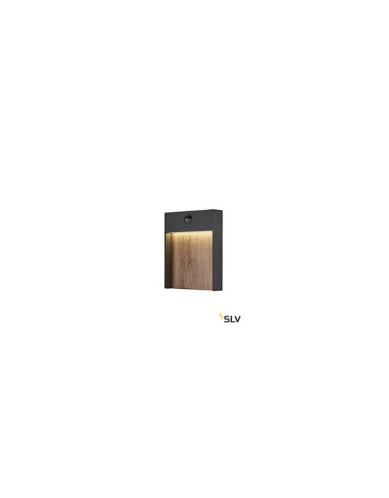 FLATT SENSOR, applique extérieure, anthracite/imitation bois, LED, 16W, 3000/4000K, IP54, avec détecteur de mouvements